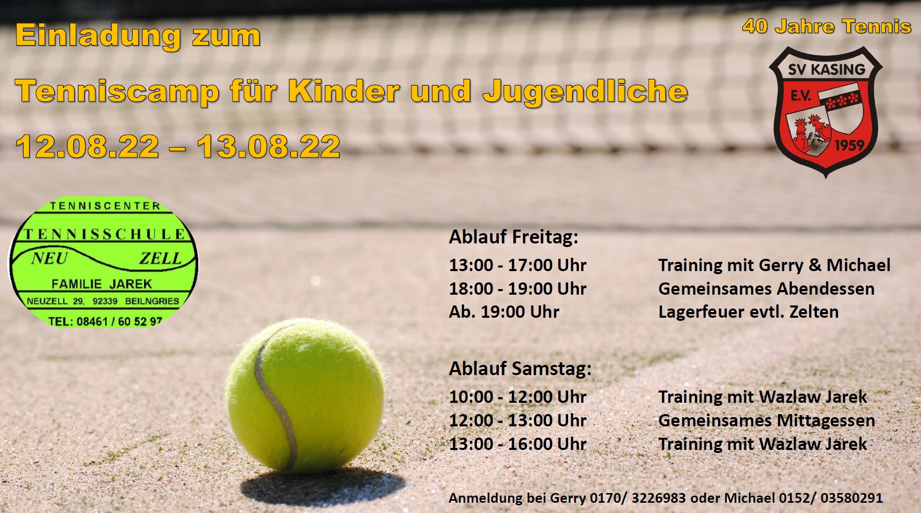 Kinder Jugend Tennis Camp Sv Kasing E V